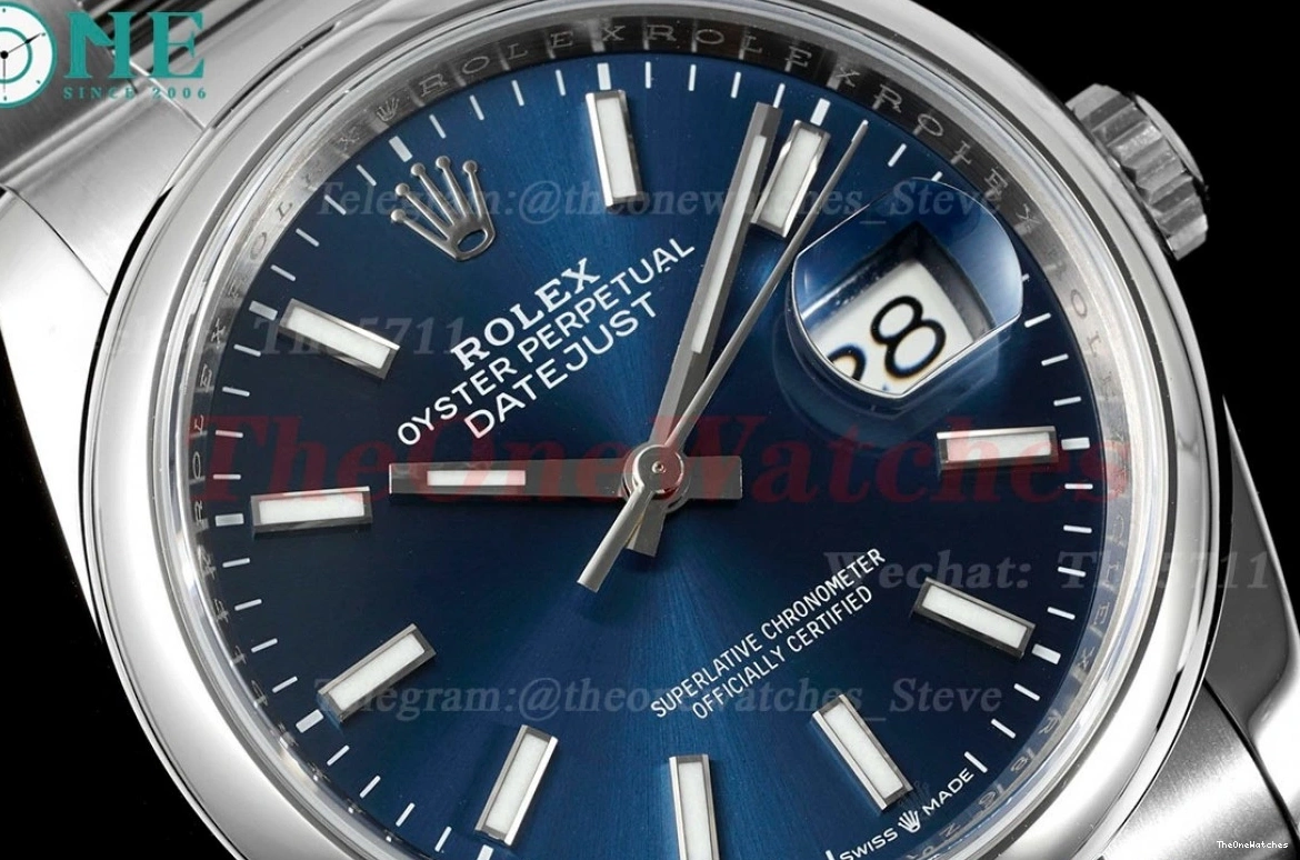 SS 36mm VSF SS Blue Datejust Dial VS3235 Oys 126200 1212